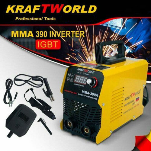 Инверторен Електрожен KraftWorld 390А – Лек и Мощен с Подарък Ръкавици