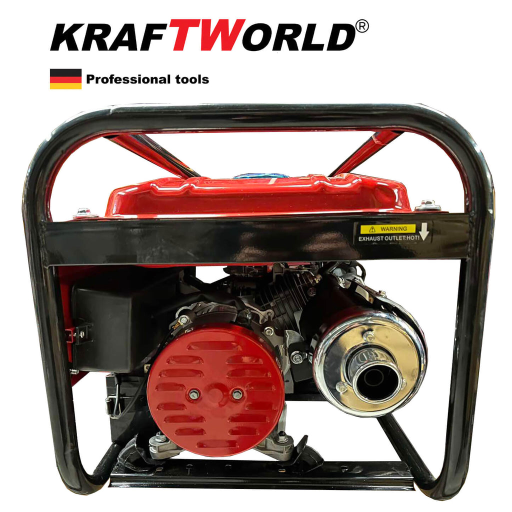 4,5kW Четиритактов Генератор за ток KraftWorld - Агрегат с акумулатор и акумулаторно запалване – снимка 3