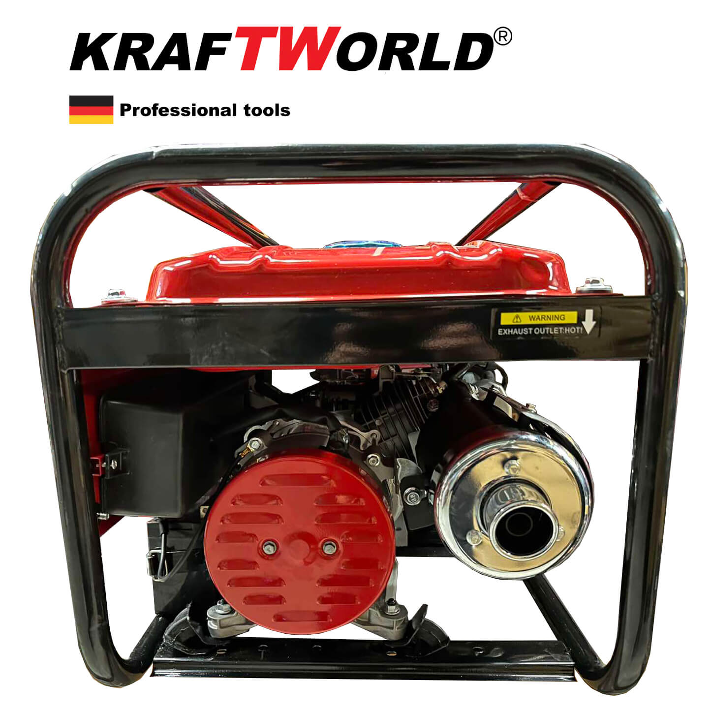 4,5kW Четиритактов Генератор за ток KraftWorld - Агрегат с акумулатор и акумулаторно запалване – снимка 3