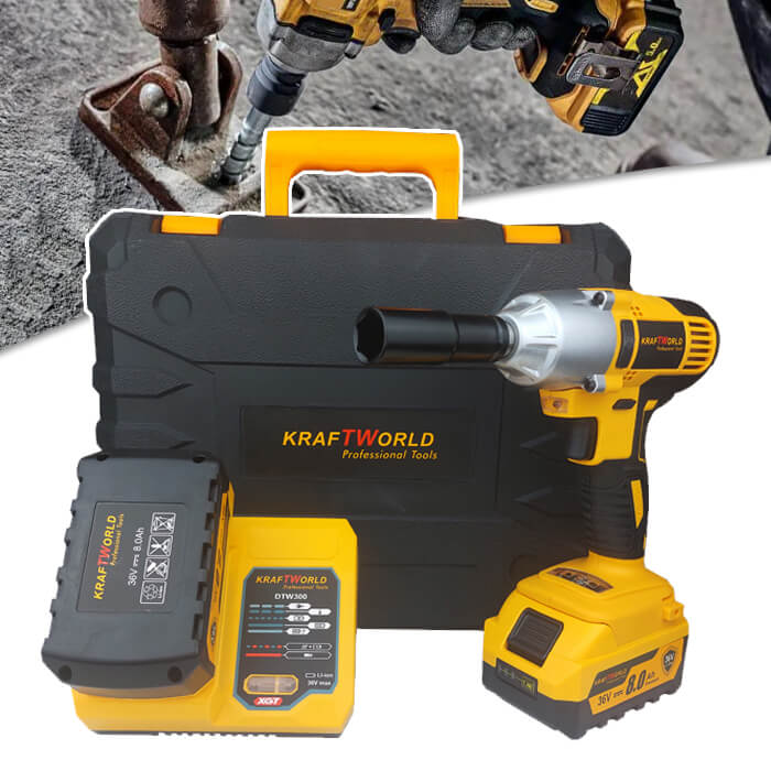 Акумулаторен Ударен Гайковерт 36V,8Ah 800Nm KRAFT WORLD