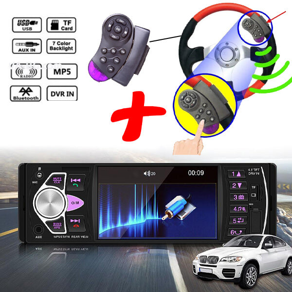 Авто Плеър MP5 4022D, 1DIN, Дисплей 4 инча, Bluetooth + Дистанционно за Волан