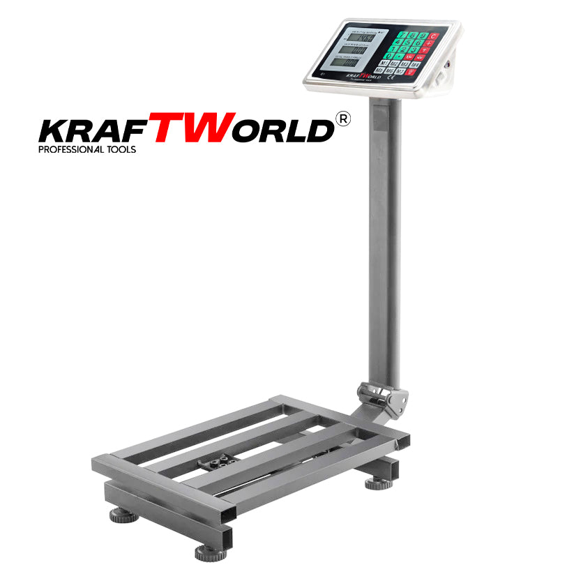 Електронен платформен кантар KraftWorld – до 1 тон, платформа 80×60см – снимка 4