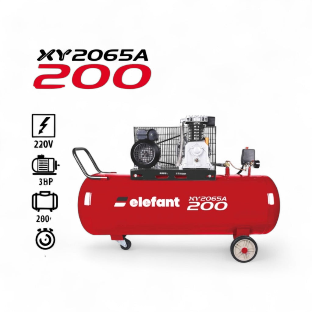 Въздушен компресор 200L ELEPHANT, 3 к.с., 8 BAR, 0,33 м3/мин.