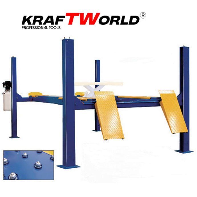 Професионален подемник KraftWorld 4,5тона Електрохидравличен четириколонен крик за автосервиз – снимка 4