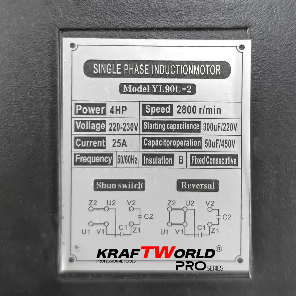 Трибутален въздушен компресор KraftWorld 200L | 4HP | 8 bar – снимка 4