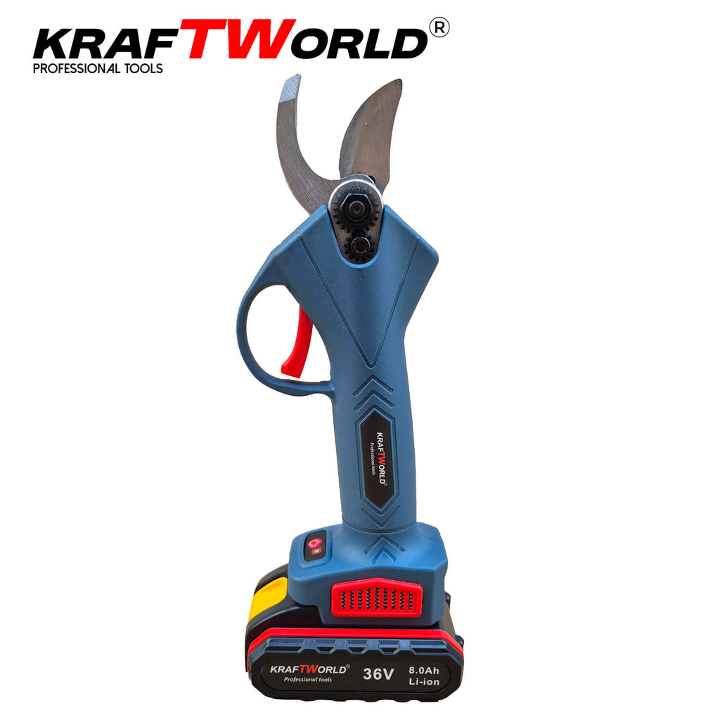 Комплект: Мини Резачка и Лозарска Ножица KraftWorld 36V 8A с 4бр батерии – снимка 5