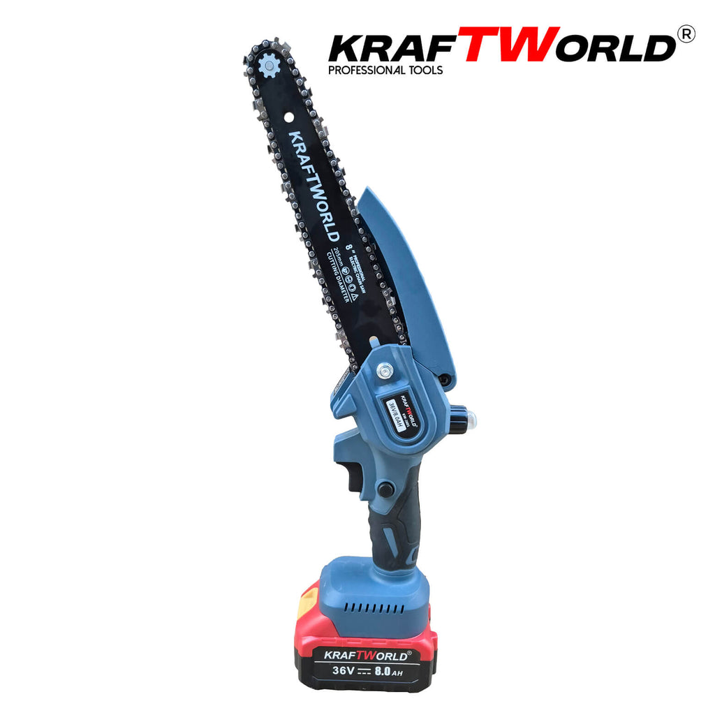 Акумулаторна Мини Резачка с 2 Батерии и 2 Вериги KraftWorld 36V – снимка 2