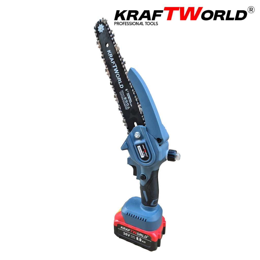 Комплект: Мини Резачка и Лозарска Ножица KraftWorld 36V 8A с 4бр батерии – снимка 2