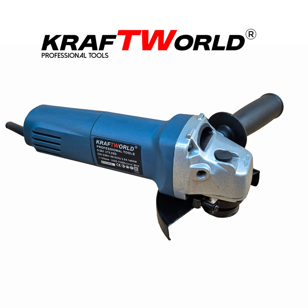 Комплект 2в1 Ъглошлайф 125мм 1400W и Ударна Бормашина 1600W KraftWorld – снимка 4