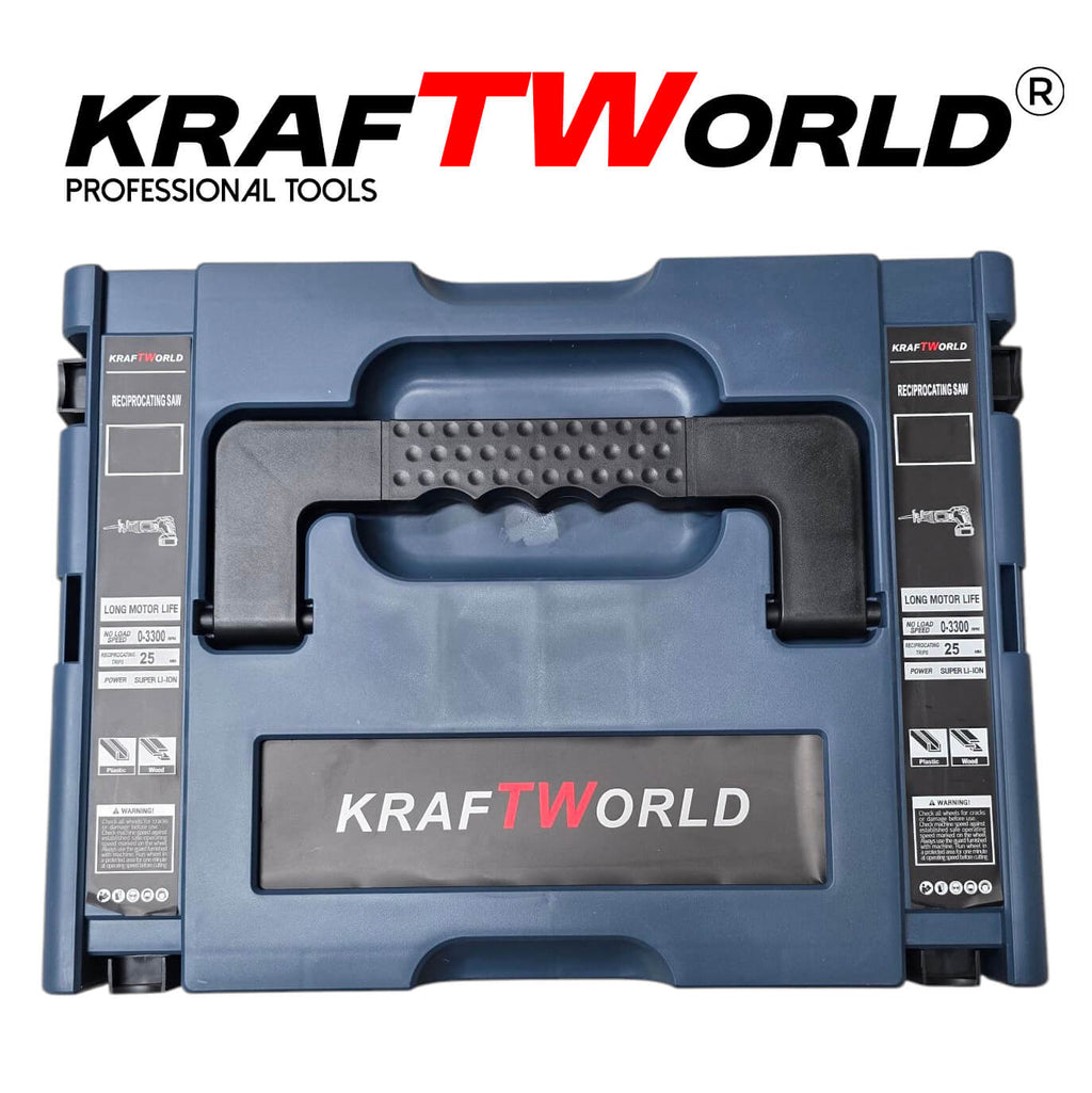 Професионален Акумулаторен Саблен Трион KraftWorld + 3 ножчета – снимка 5