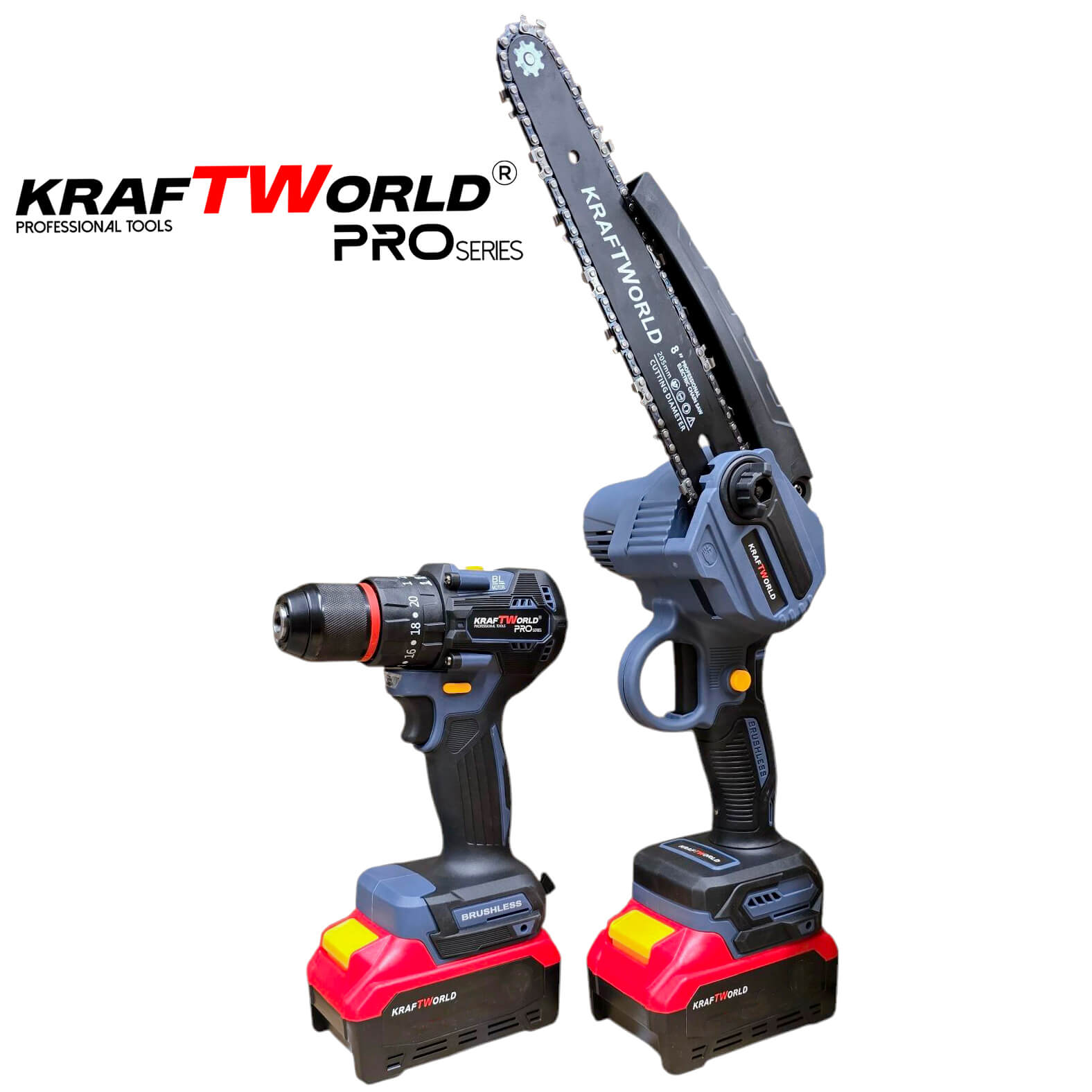 KraftWorld 2в1 Акумулаторен Комплект – Ударен Винтоверт и Мини Резачка с 2 Батерии – снимка 3