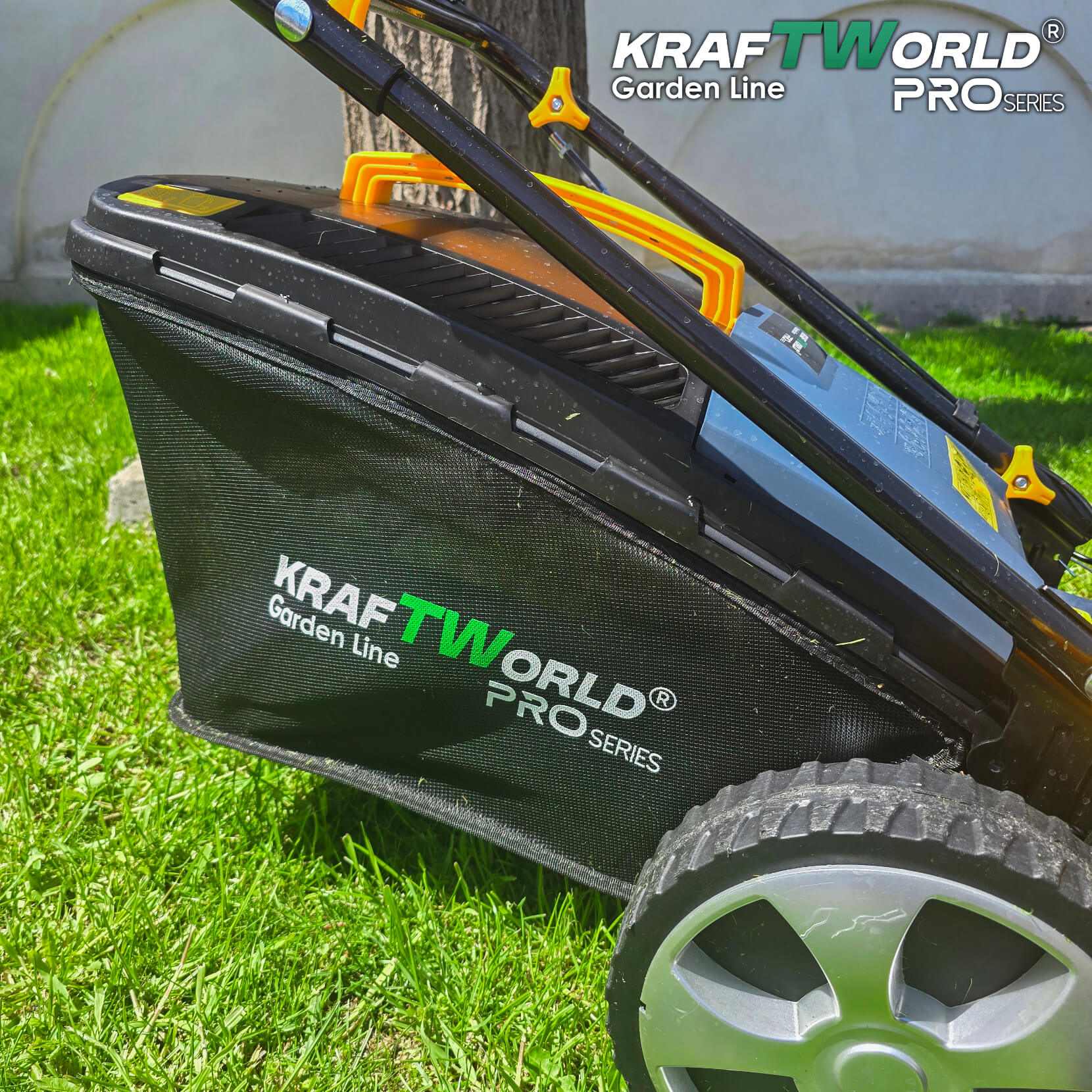 Самоходна бензинова косачка KraftWorld 5в1 с мулчиране и кош 65L – снимка 9