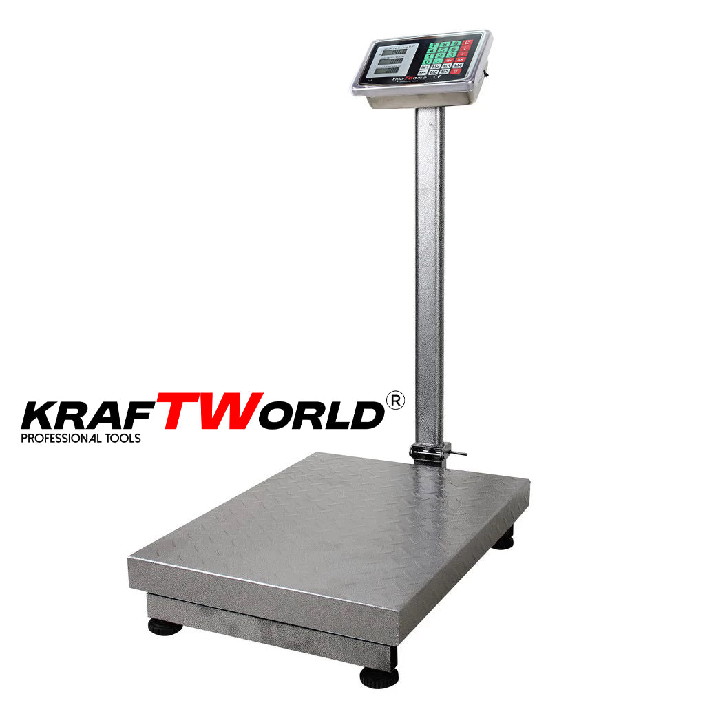 Електронен платформен кантар KraftWorld – до 1 тон, платформа 80×60см – снимка 2