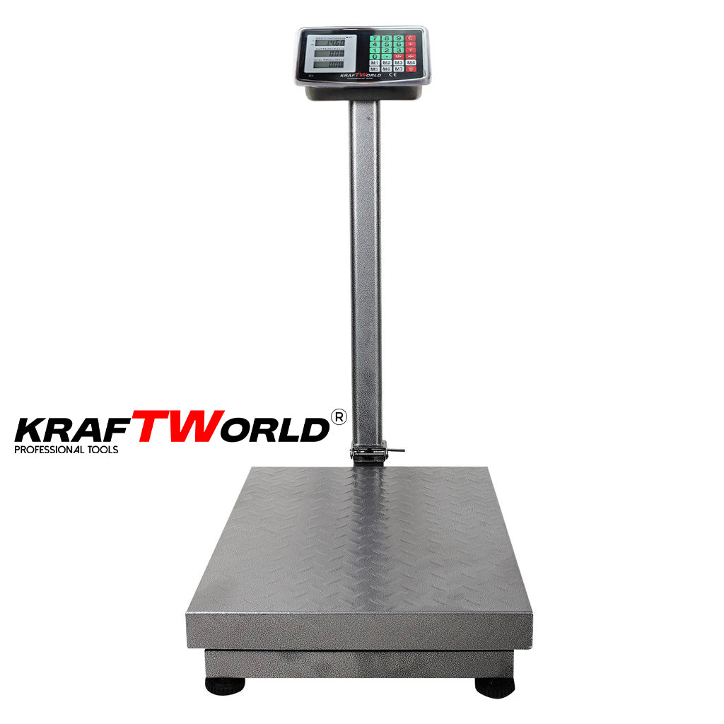 Електронен платформен кантар KraftWorld – до 1 тон, платформа 80×60см – снимка 3