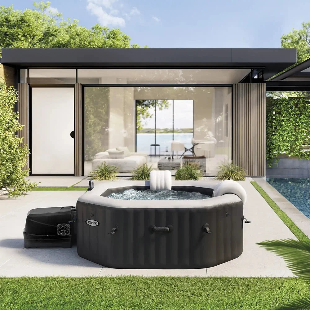Надуваемo джакузи Intex 28458 PureSpa Bubble Deluxe 180х71см / 795 л – снимка 3