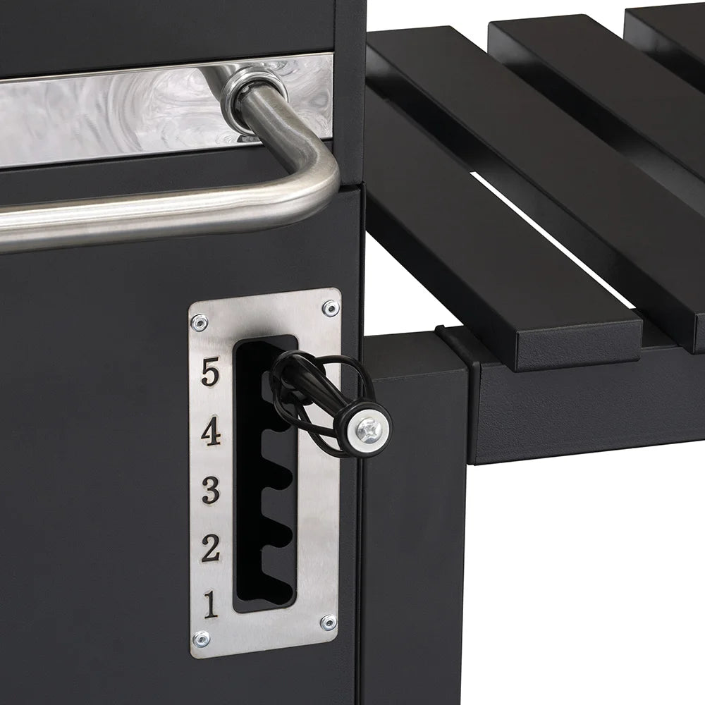 Барбекю на дървени въглища с чугунена плоча Ziel Grill KDL2006 черен мат – снимка 4