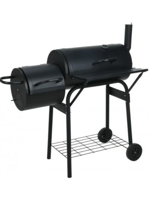 Барбекю на въглища с опушващa функция Ziel Grill CG015-S Smoker 115x53x114 см – снимка 2