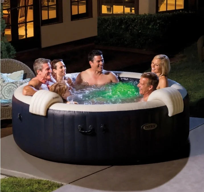 Надуваемо джакузи Intex 28432NP PureSpa™ Plus Navy Bubble Massage за 6 човека – снимка 2