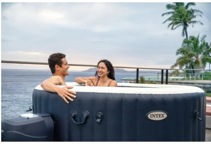 Надуваемо джакузи Intex 28432NP PureSpa™ Plus Navy Bubble Massage за 6 човека – снимка 3