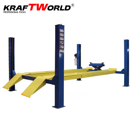 Професионален подемник KraftWorld 4,5тона Електрохидравличен четириколонен крик за автосервиз