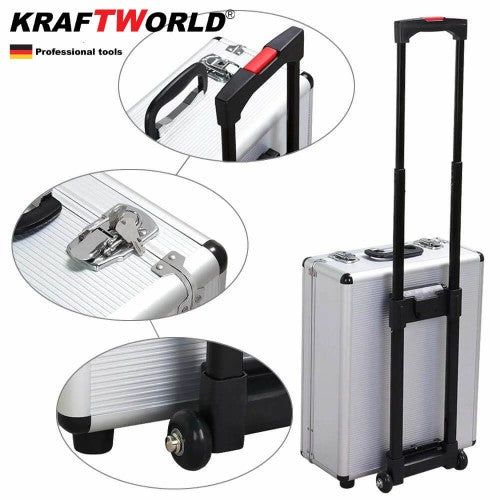 Куфар с инструменти 499 части KraftWorld - тресчотни ключове,тресчотка, клещи, отвертки – снимка 6