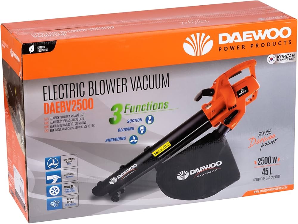Електрически листосъбирач Daewoo DAEBV45L 2500W – снимка 4