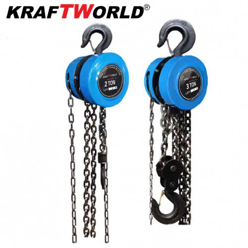 Ръчна лебедка 2t с верига с лостов механизъм KraftWorld 3m въже – снимка 2