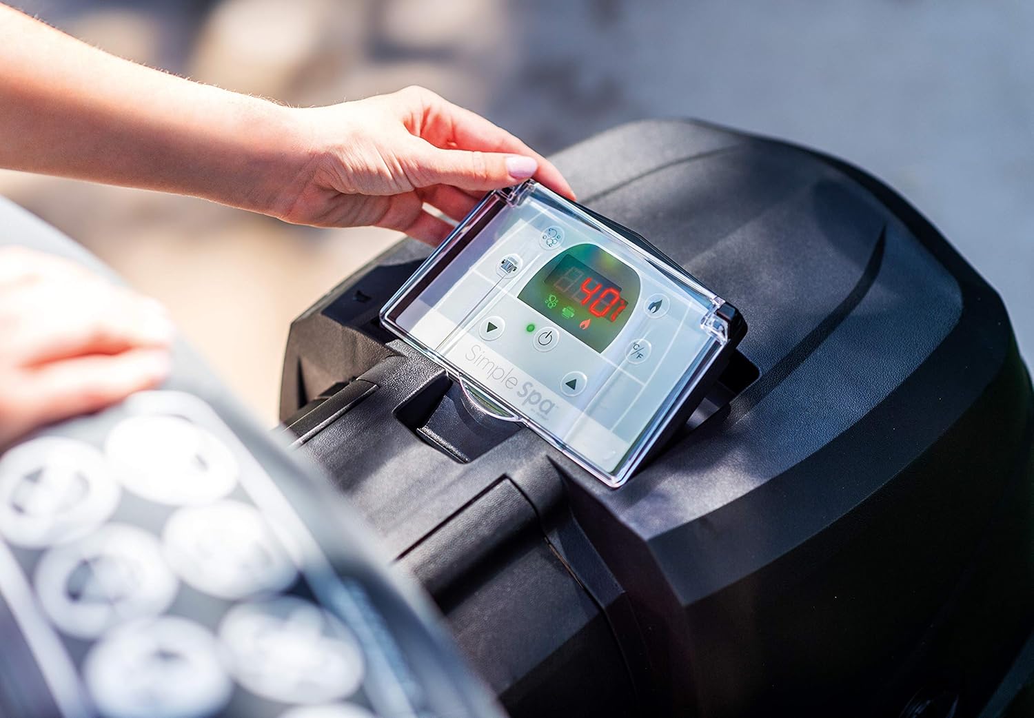 Intex SimpleSpa – Надуваемо Джакузи Ø196 см за 4 души с масажна система и отопление – снимка 4