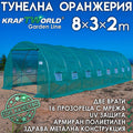 Голяма Тунелна Оранжерия 8х3х2м – Парник с усилена конструкция, армиранопокритие,16 прозореца за максимален микроклимат