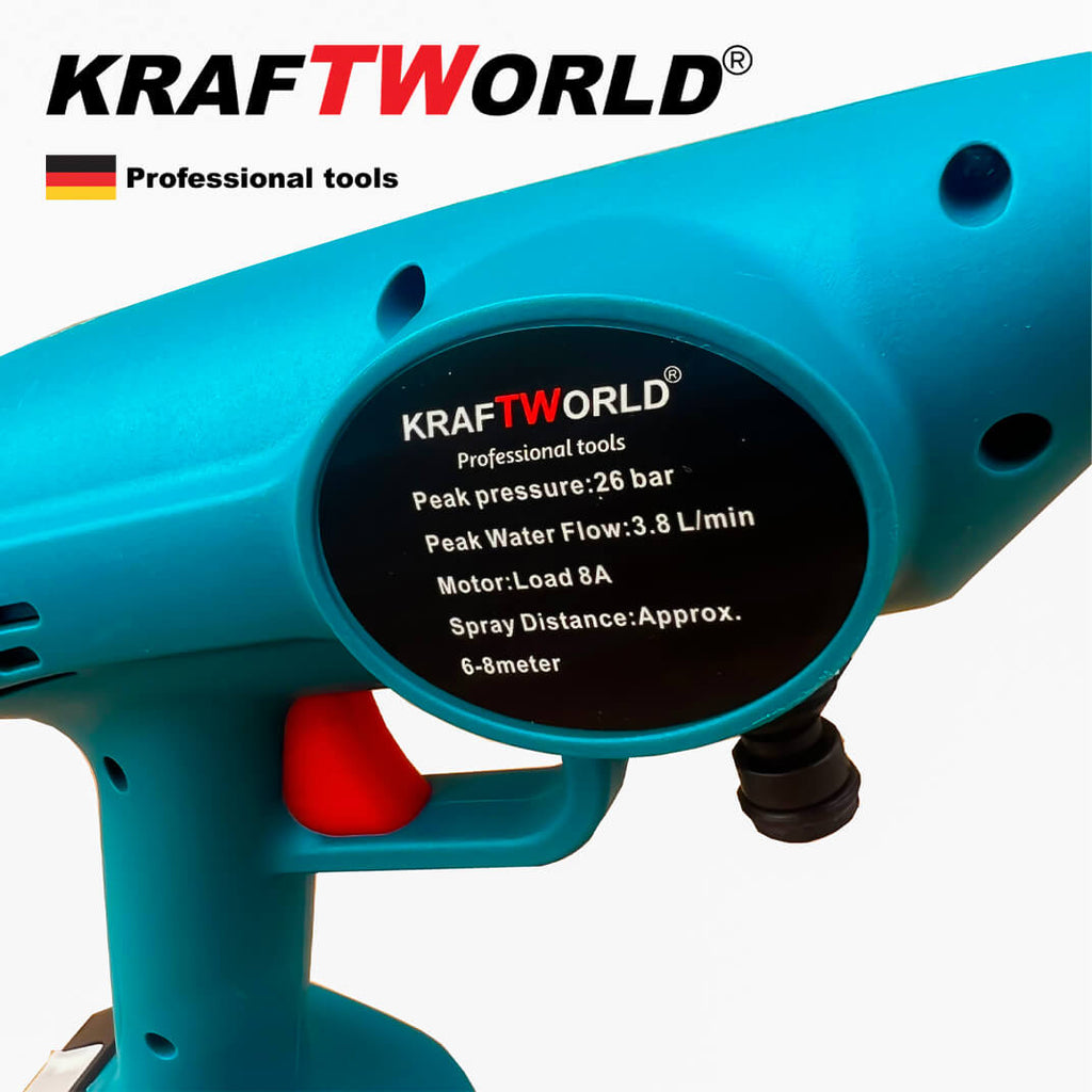Акумулаторна Водоструйка KraftWorld 36V, 26 бара, с контейнер за препарат – снимка 5