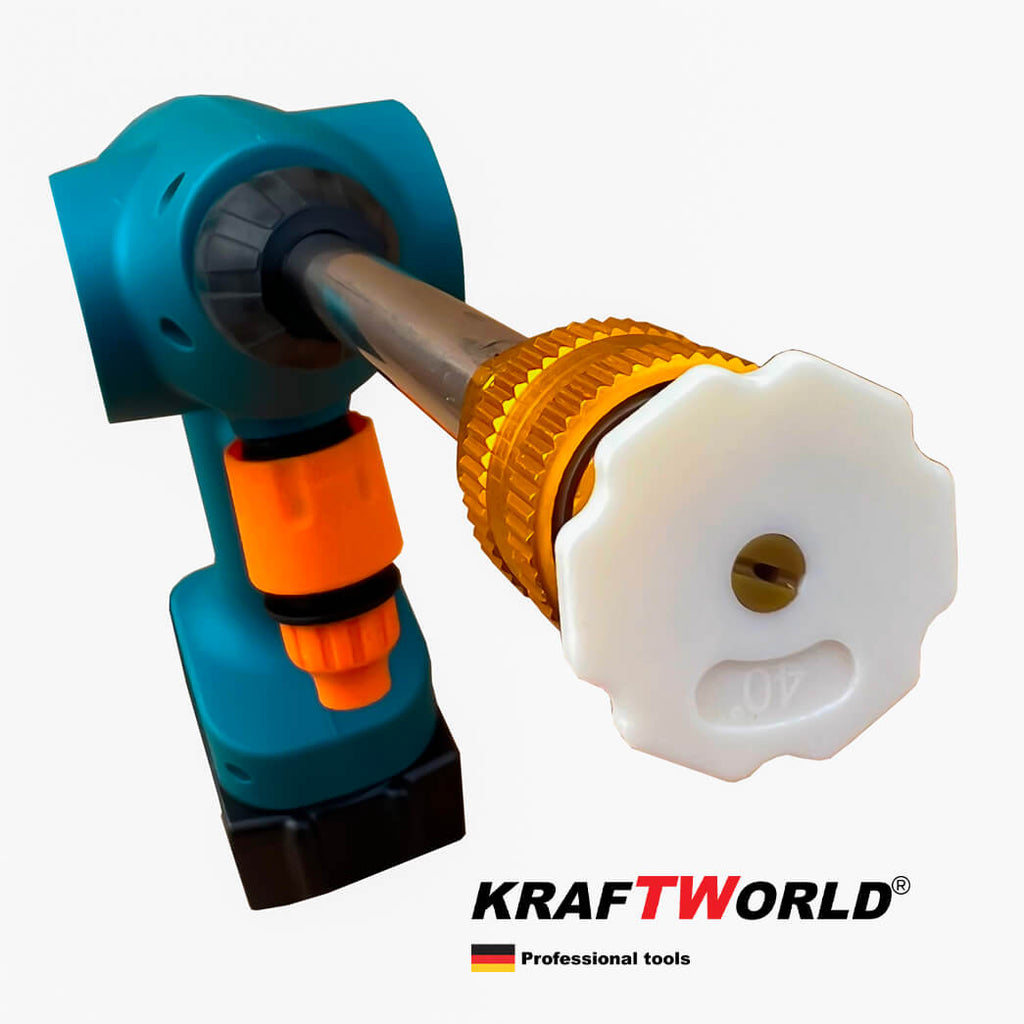 Акумулаторна Водоструйка KraftWorld 36V, 26 бара, с контейнер за препарат – снимка 6