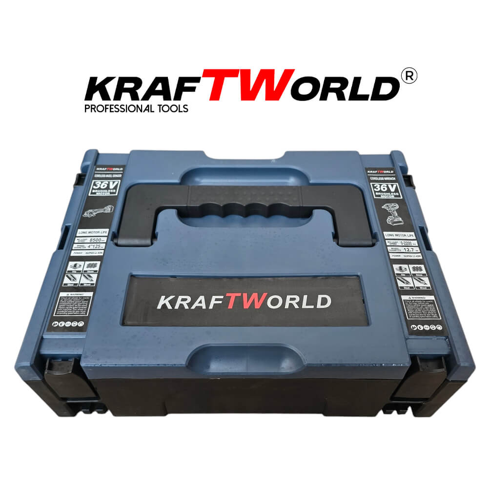 Комплект Акумулаторен Гайковерт и Ъглошлайф125мм Kraftworld – снимка 9