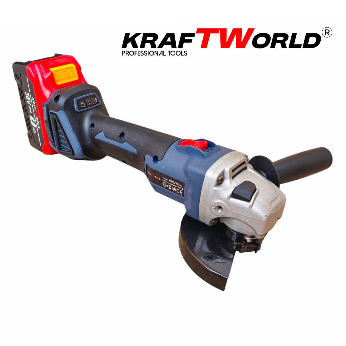 Комплект Акумулаторен Гайковерт и Ъглошлайф125мм Kraftworld – снимка 7