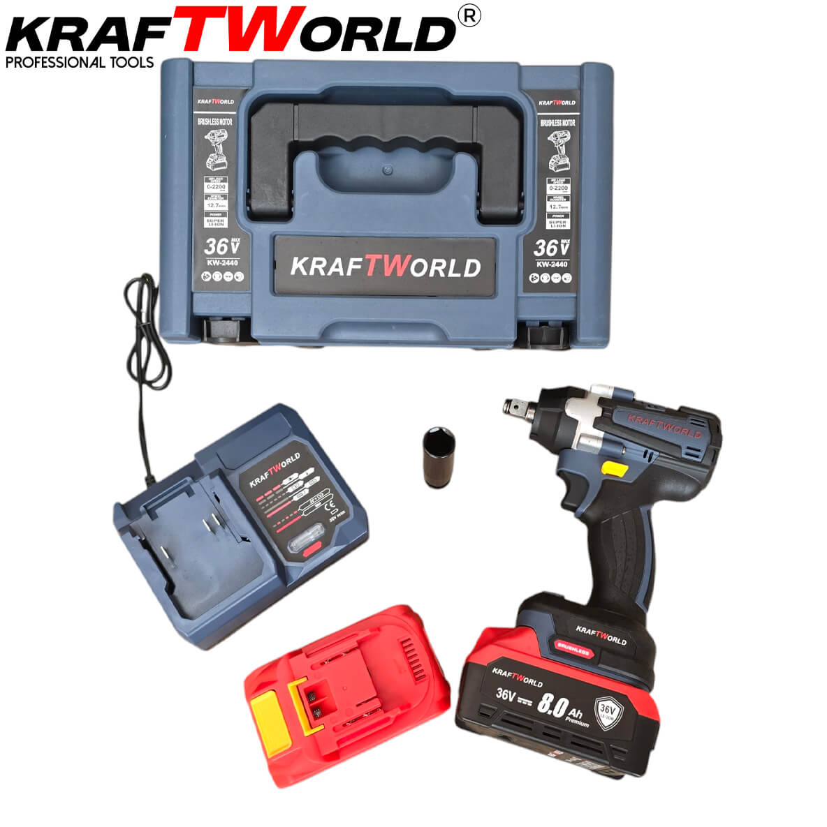 Акумулаторен гайковерт Kraftworld PowerShare 36V – снимка 10