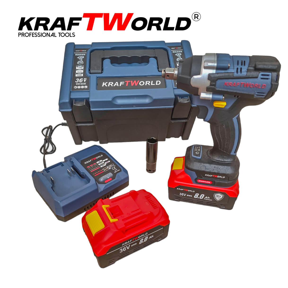 Акумулаторен гайковерт Kraftworld PowerShare 36V