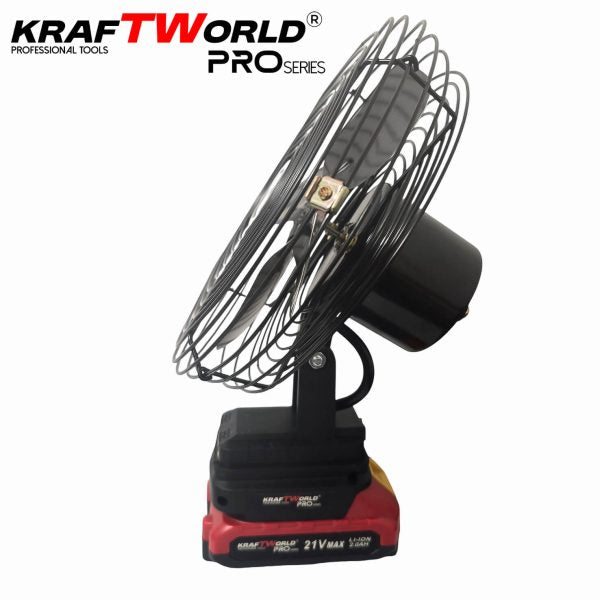 Акумулаторен Преносим вентилатор KraftWorld PRO 21V с 2 батерии 4Ah – снимка 5
