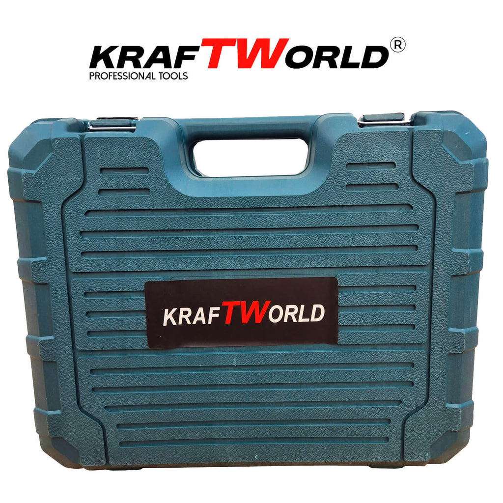 Акумулаторен Безчетков Ударен Винтоверт KraftWorld 36V с 2 Батерии 8А и 111 частиКомплект Инструменти в Куфар – снимка 7