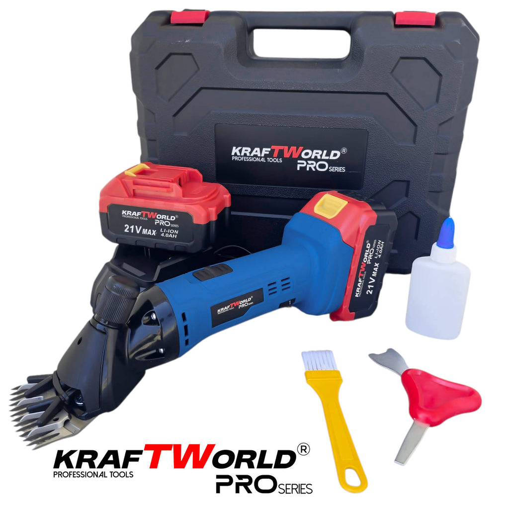 Акумулаторна Машинка за стригане на овце KraftWorld PRO безжична, с куфар – снимка 2