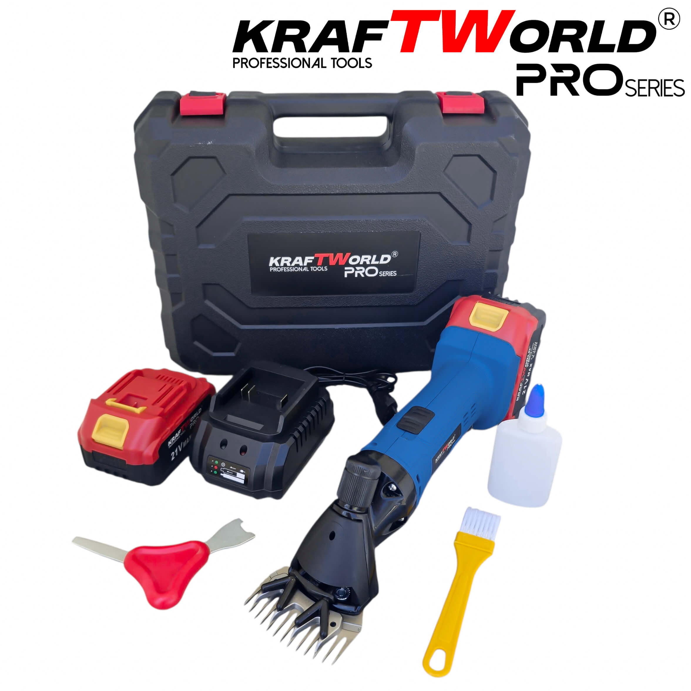 Акумулаторна Машинка за стригане на овце KraftWorld PRO безжична, с куфар – снимка 5