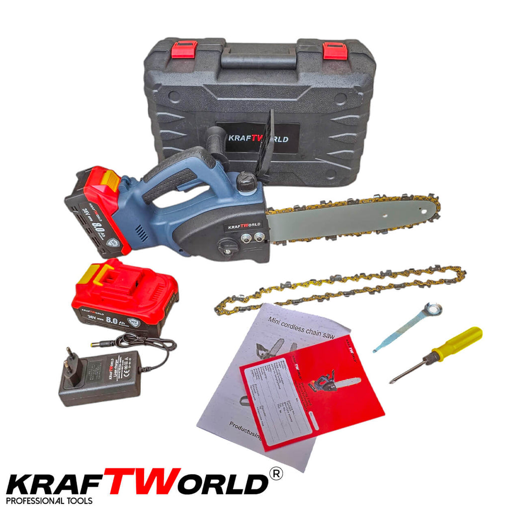 KraftWorld 36V Трион с 2 Батерии и Автоматично Омасляване – снимка 2