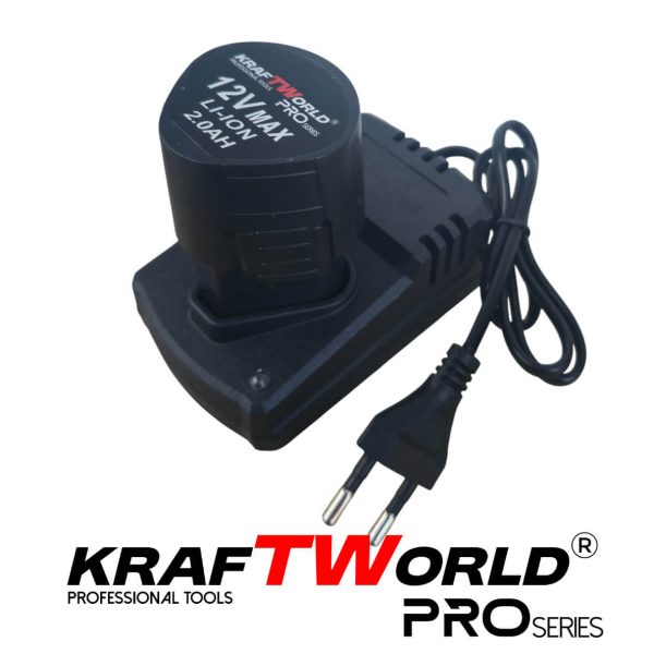 Акумулаторна ударна тресчотка 3/8″ 68Nm KraftWorld с 2 батерии12V – снимка 14
