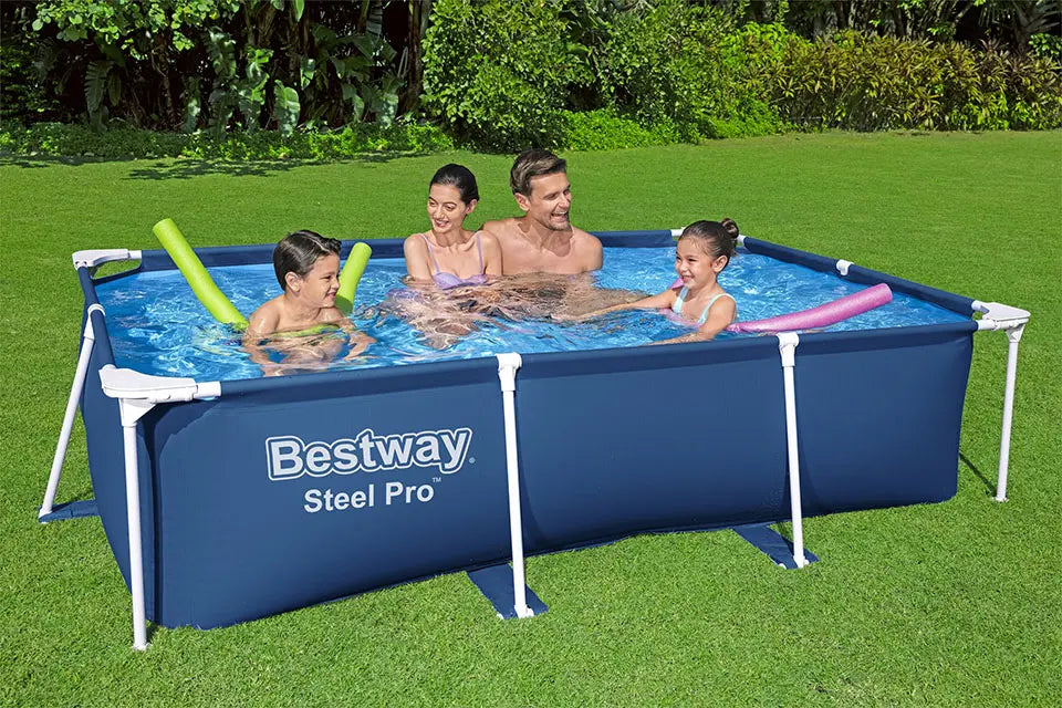 Сглобяем Басейн BESTWAY Steel Pro 56411 300x201x66 см с Филтърна Помпа – снимка 4