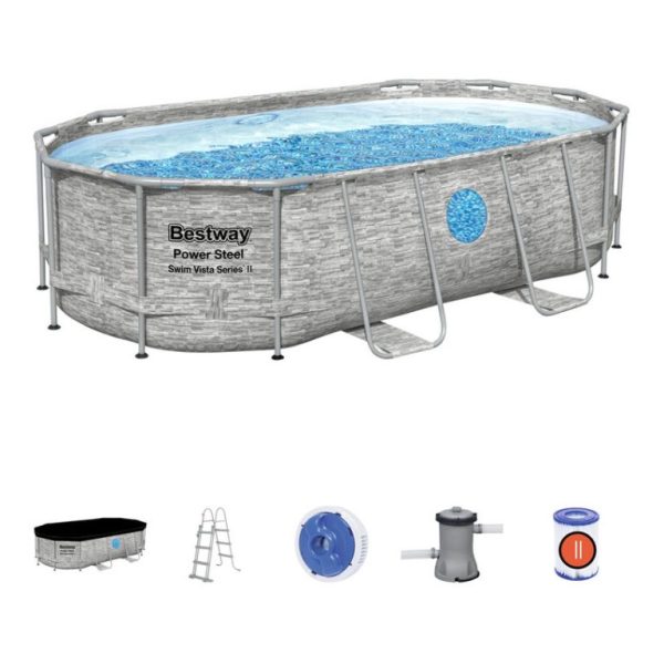 Голям Сглобяем Басейн 427X250X100CM BESTWAY 56714 – снимка 4