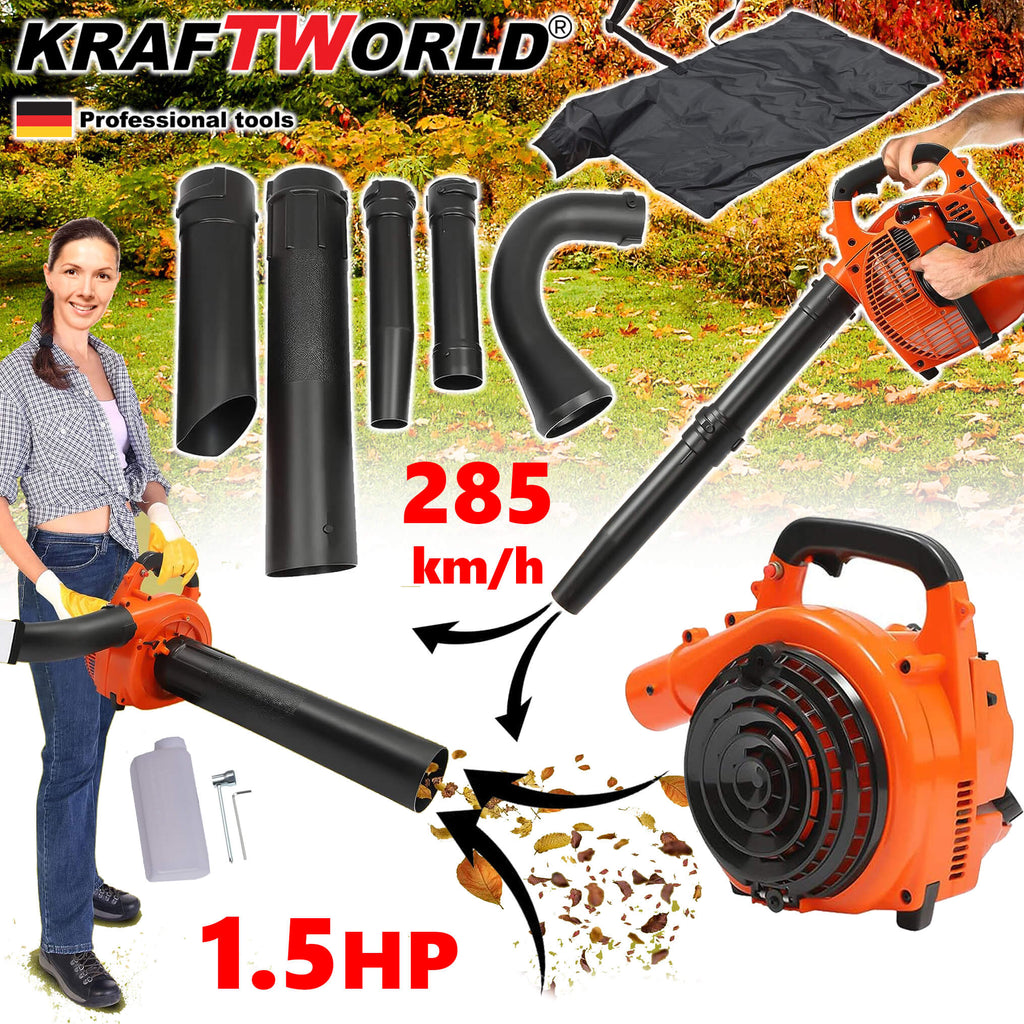 Бензинова Духалка за Листа 3в1-Листосъбрач с Торба KRAFT WORLD