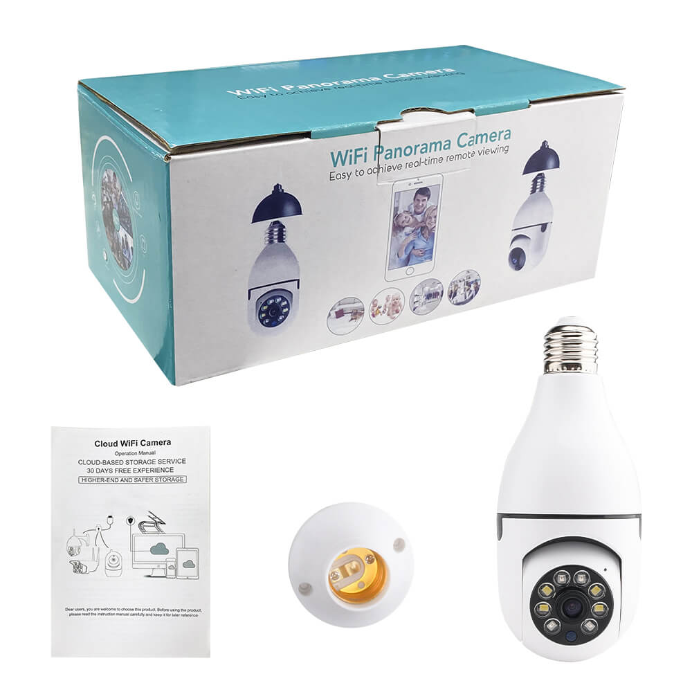 Wifi Камера - Kрушка E27 Панорамна камера в LED крушка със сензор за движение и нощно виждане – снимка 2