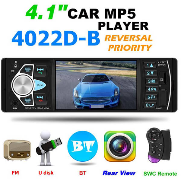 Авто Плеър MP5 4022D, 1DIN, Дисплей 4 инча, Bluetooth + Дистанционно за Волан – снимка 8