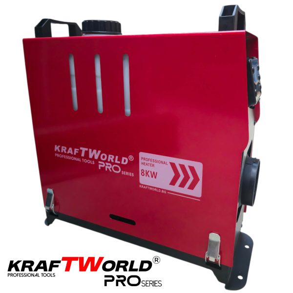 Преносима дизелова печка KraftWorld PRO 8kW 12V – електронно управление, дистанционно, нисък разход – снимка 11