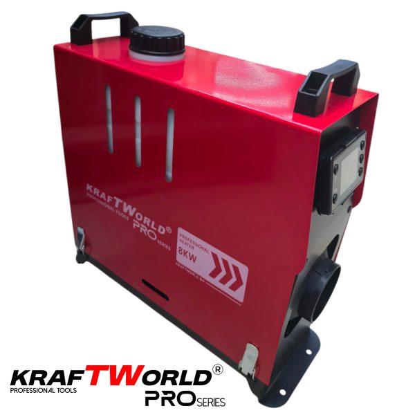 Преносима дизелова печка KraftWorld PRO 8kW 12V – електронно управление, дистанционно, нисък разход – снимка 12