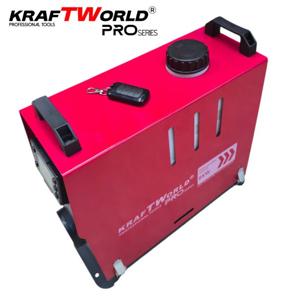Преносима дизелова печка KraftWorld PRO 8kW 12V – електронно управление, дистанционно, нисък разход – снимка 13