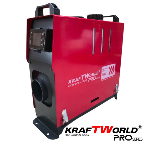 Преносима дизелова печка KraftWorld PRO 8kW 12V – електронно управление, дистанционно, нисък разход – снимка 15